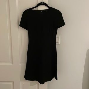 Theory black dress with jacquard texture